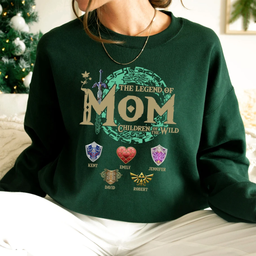 Personalized The Legend Of Mom Shirt, Zelda Mom Shirt, Custom Zelda Shirt, Breath Of The Wild Shirt, Tears Of The Kingdom, Gamer Shirt