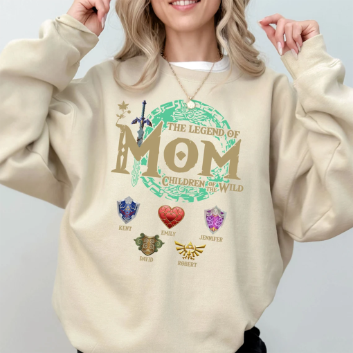 Personalized The Legend Of Mom Shirt, Zelda Mom Shirt, Custom Zelda Shirt, Breath Of The Wild Shirt, Tears Of The Kingdom, Gamer Shirt