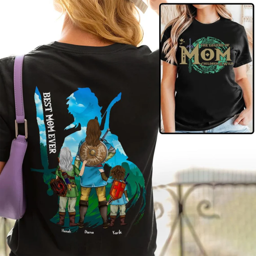 Custom Shirt, The Legend Of Mom, Tear Of The Kingdom, Best Mom Ever, Mother’s Day 2024, Personalized Shirt, Breath Of The Wild, Gift For Mom