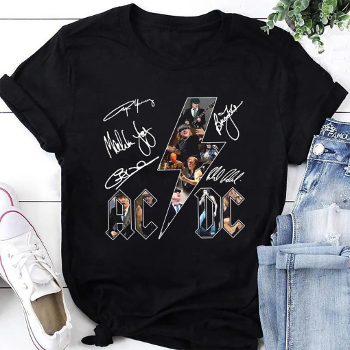 Acdc Band 90s Vintage Shirt, Acdc Rock Band Signatures Shirt, ACDC Pwr Up Tour 2024 Shirt, ACDC Graphic Tee, ACDC Band Fan Gift, Acdc Merch