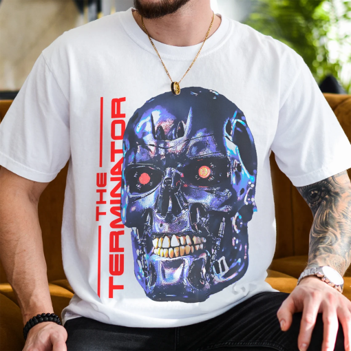 Retro The Terminator Movie Shirt, Vintage 80s Action Sci-Fi Film Memorabilia Graphic T-Shirt, Arnold Schwarzenegger Cyberdyne, Gift for Dad