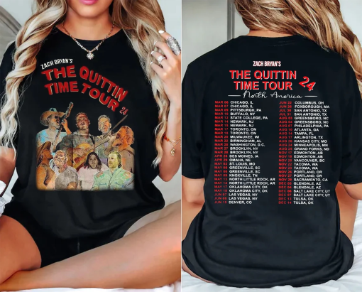 Vintage Zach Bryan The Quittin Time Tour 2024 Shirt,New Album Tee Gift Fan Shirt,Country Music Retro Shirt,American Heartbreak Sweatshirt