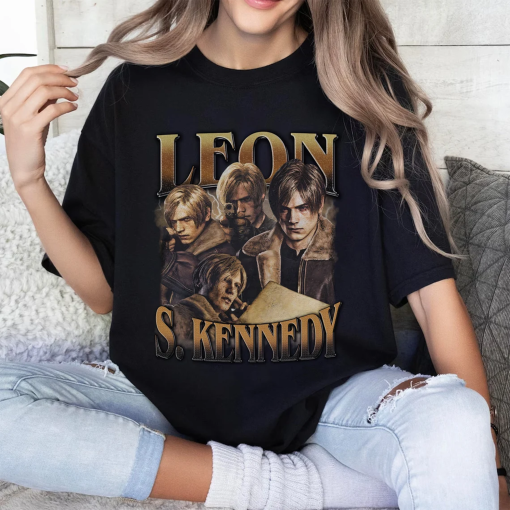 Limited Leon S. Kennedy Unisex Tshirt, 90s Vintage Leon Kennedy Comfort Colors T-Shirt, Resident Evil 4 Leon S Kennedy, Gift for Fans_167