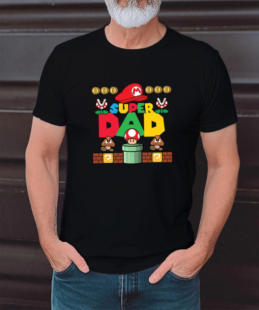 Super Papa, Super Mario papa T-shirt for Father’s Day for Dad Father’s Day gift T-shirt for father Papa, men’s day gift Father’s day t-shirt