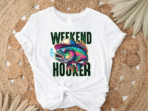 Weekend Hooker Shirt, Fishing T-shirt, Lake Vibes Shirt, Bass Fish, Dad Fishing Shirt, Fishing Outfit, Camping Shirt, Outdoor T Shirt