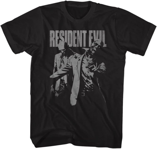 Resident Evil Gaming Zombies Adult Short Sleeve T Shirt Vintage Style Graphic Tees