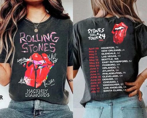 Vintage Rolling Stones Tour 2024 Shirt, Rolling Stones Band Fan Shirt,Hackney Diamonds Tour Shirt,Rock and roll shirt,Music Festival Tee