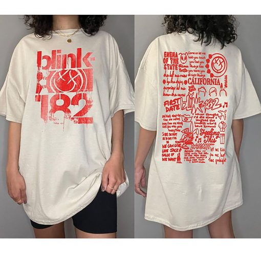 Blink 182 The World Tour 2023-2024 2 Sides Shirt, Blink 182, Rock n’ Roll Shirt, Blink 182 Shirt, Retro Shirt