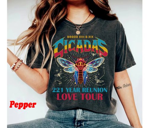 The Cicadas Reunion Tour Shirt, Cicadas Invasion Summer Scream 2024 Tee, States Of Cicada Double Brood XIII & XIX, Gift for Nature Lovers