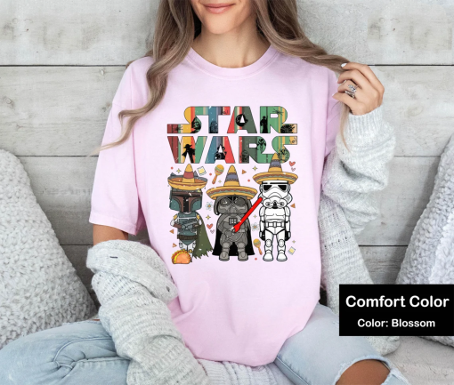 Retro Star Wars Darth Vader Stormtrooper Custom Cinco de Mayo Shirt, Star Wars Happy Mexican Fiesta Shirt, Star Wars Shirts