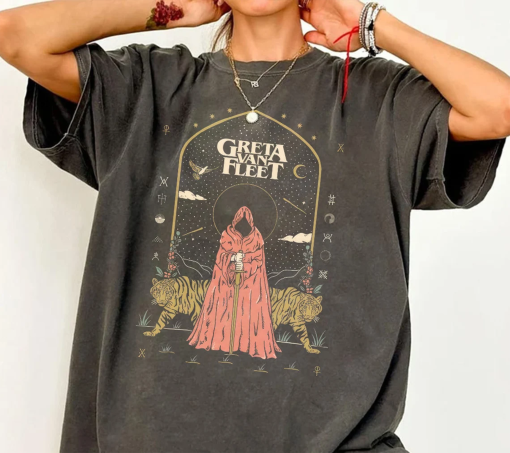 Greta Van Fleet Graphic Tee Shirt, Starcatcher Greta Van Fleet Music Concert 2024 Shirt, Greta Van Fleet Fan Shirt, Classic Gift for Fans