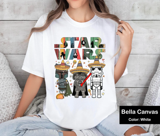 Retro Star Wars Darth Vader Stormtrooper Custom Cinco de Mayo Shirt, Star Wars Happy Mexican Fiesta Shirt, Star Wars Shirts