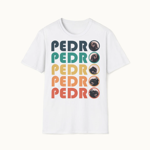 Pedro Pedro Pedro Retro Colorful T-Shirt – Y2K Inspired, TikTok Viral Tee, Unisex Fashionable Meme Apparel