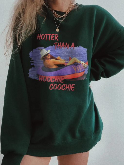 Hotter Than A Hoochie Coochie Tee, Womens Summer Vacation Tshirt, Gift Music Lover Tshirt,90s Country Music Trendy Shirt,Hoochie Coochie fan