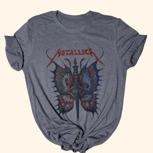 Metallic Butterfly / Graphic Tees / Graphic Tshirt / Statement Tshirt / Statement Tee / T-shirt / Top / women unisex tee / band tee