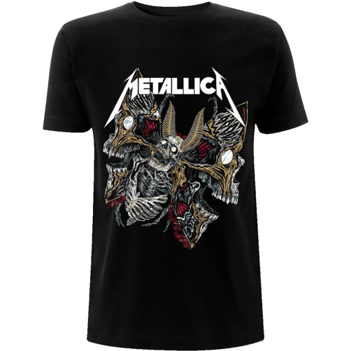 Metallica: Skull Moth Black T-shirt