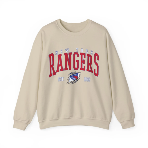 Vintage New York Hockey Sweatshirt, New York Hockey Shirt, Rangers Hockey Crewneck, NY Hockey Fan Gifts