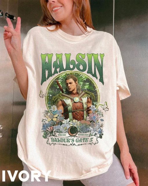 Vintage Halsin Baldurs Gate 3 Comfort Color Shirt, Gift For Women and Man Sweatshirt, Halsin Druid Wood Elf Shirt.