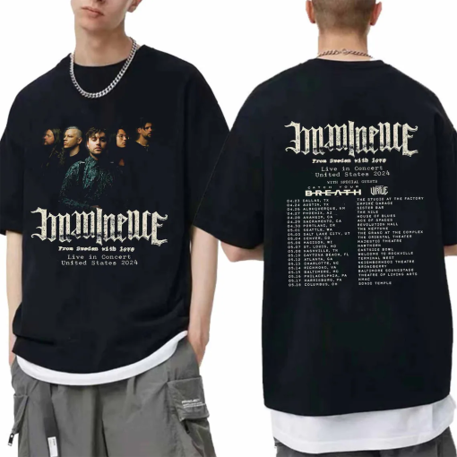 Imminence The Black Tour 2024 Shirt, Imminence Band Fan Shirt, Imminence 2024 Concert Shirt, The Black 2024 Concert Shirt