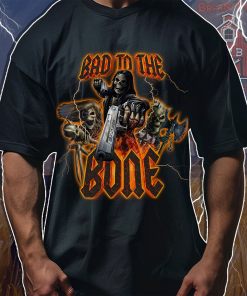 Bad to The Bone 90’s Graphic T=shirt,…