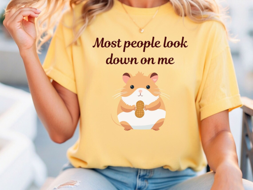 Funny Tshirt for Short People Shirt Funny Gift for Short Girl People Look Down On Me Shortie Jokes Not Short Fun Size Sarcastic T-shirt