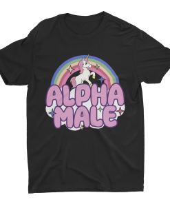 Ironic Alpha Male Unicorn Rainbow, Funny Unisex…