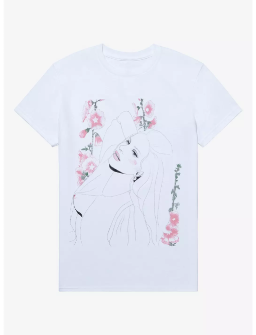 Lana Del Rey Line Art Boyfriend Fit Girls T-Shirt