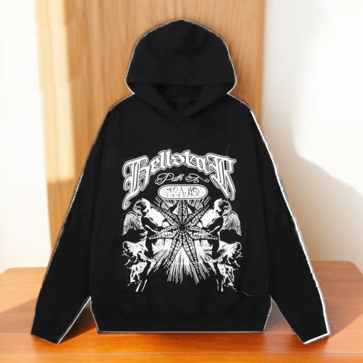 Modern Unisex Black Hell Star Octopus Hoodie