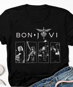 Bon Jovi Rock Band Graphic T-shirt, Bon…