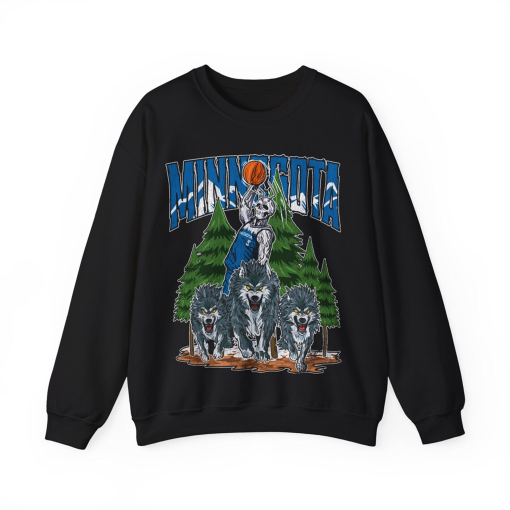 MINNESOTA BASKETBALL Sweatshirt, NBA, Timberwolves Shirt, Skeleton Sweatshirt, Sports Gift, Wicked Weaves