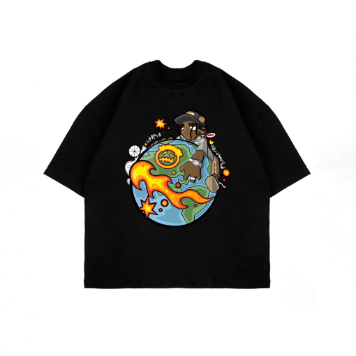 Travis Scott Utopia Unisex Oversize T-shirt | High Quality Printed | Streetwear Tshirt |