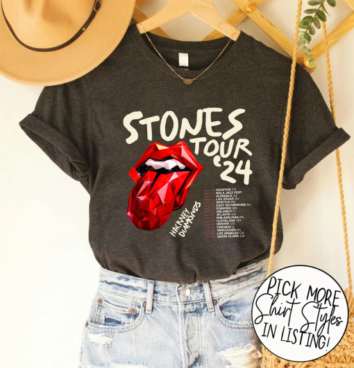 Stones Tour 2024 Shirt, The Rolling Stones Shirt, Hackney Diamonds Tour T-shirt, Music Tour Shirt, Rock And Roll Shirt, Music Festival Shirt