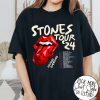 Rolling Stones Hot Lips tribute Shirt, Unisex tongue with lips Graphic Cotton Tee, Gift for Rolling Stones fan, Gift for mum, Gift for Dad