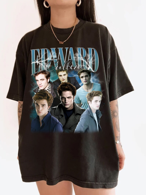 Limited Edward Cullen Vintage T-Shirt, Graphic Unisex T-shirt, Retro 90’s Fans Homage T-shirt, Gift For Women and Men