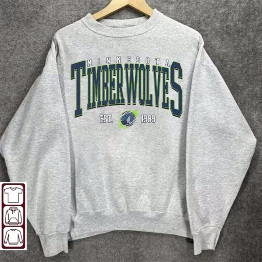 Retro Minnesota Timberwolve Sweatshirt T-Shirt, Minnesota Timberwolve, Timberwolves Sweater, Timberwolves TShirt, Vintage Basketball Fan 1