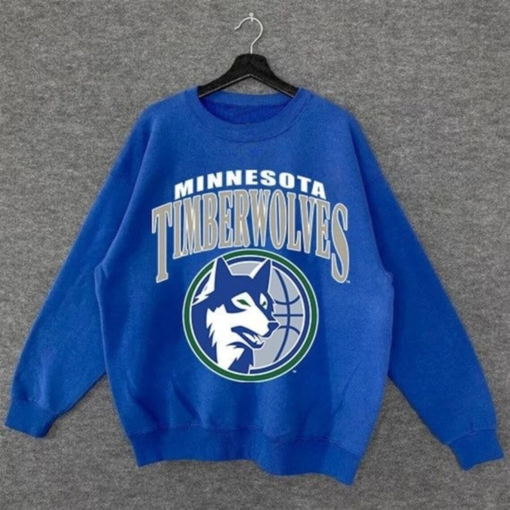 Vintage Minnesota Basketball Shirt, Timberwolves Basketball 2024 NBA Sweatshirt, Minnesota Basketball Hoodie Gift