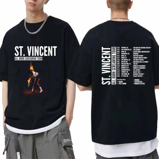 St. Vincent – All Born Screaming Tour 2024 Shirt, St. Vincent Fan Shirt, St. Vincent 2024 Concert Shirt, All Born Screaming Concert Shirt