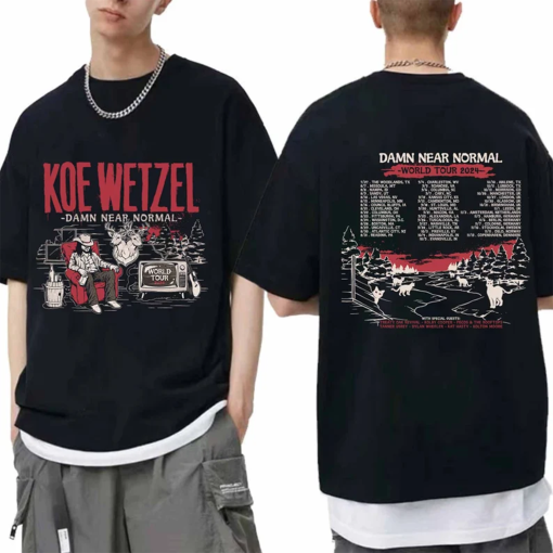 Koe Wetzel – Damn Near Normal World Tour 2024 Shirt, Koe Wetzel Fan Shirt, Koe Wetzel 2024 Concert Shirt, Damn Near Normal Tour 2024 Shirt