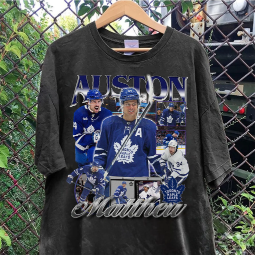 Vintage Style Auston Matthews T Shirt, Ice hockey shirt, Classic 90s Graphic Tee, Unisex, Vintage Bootleg, Gift, Retro