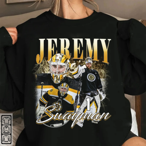 Jeremy Swayman Shirt Ice Hockey American Professional Hockey Championship Sport Merch Vintage Sweatshirt Hoodie Graphic Tee Gift Fans