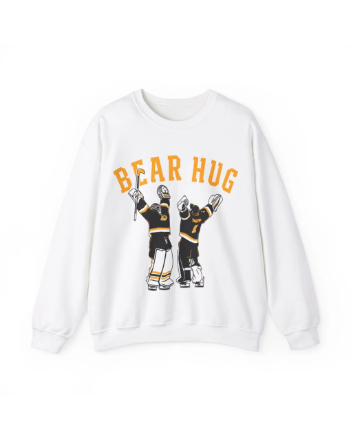 Retro Hug It Out Boston Hockey Shirt, Linus Ullmark SShirt, Jeremy Swayman Tee, Goalie Hug Shirt, Bruins Shirt, Bruins Hockey Tee