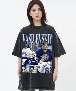 Andrei Vasilevskiy Vintage Washed T-Shirt, Hockey Goaltender…