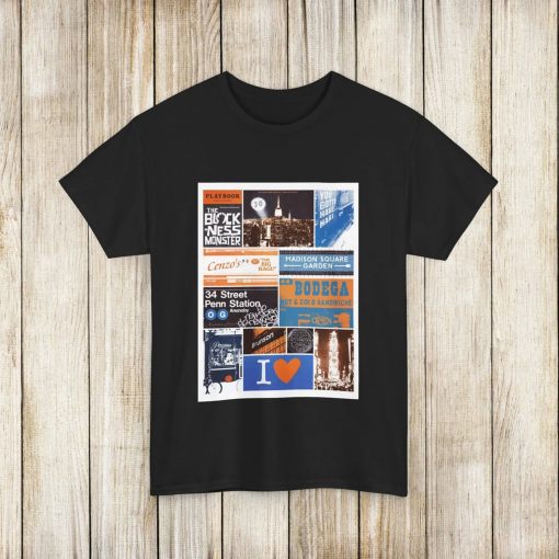 New York Knicks City Collage Unisex Heavy Cotton Tee