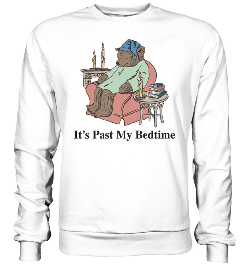 It’s Past My Bedtime Sweatshirt, Sleeping Bear Sweater, Taking A Nap Shirt, Humor Sweatshirt Funny Saying, Y2k Trendy Gift