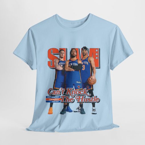 Orange Knicks Stars Trio – Jalen Brunson, Josh Hart, and Donte DiVincenzo Slam Cover T-Shirt