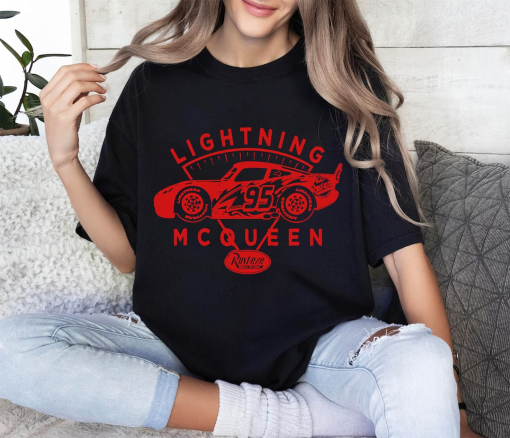 Vintage Lightning McQueen Shirt, Cars Kids Boy Shirt, Piston Cup Champion Shirt, McQueen 95 Sweatshirt, Car McQueen Shirt