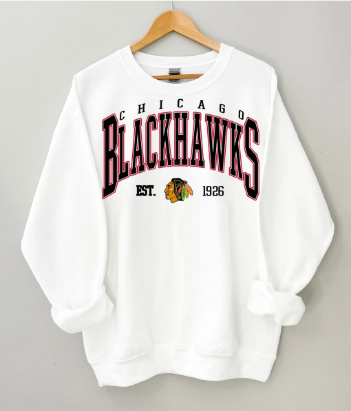 Vintage 90s Chicago Blackhawks Sweatshirt ,Chicago Blackhawks Unisex t-shirts, long-sleeved t-shirts , gifts for Blackhawks Hockey fans