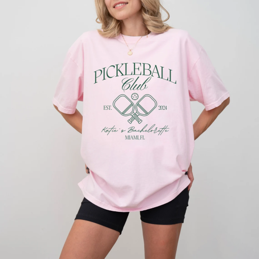 Custom Pickleball Bachelorette Party Shirt Personalized Pickleball Team T-shirts Pickleball Bachelorette Merch Bridesmaids Gift Bridal Party