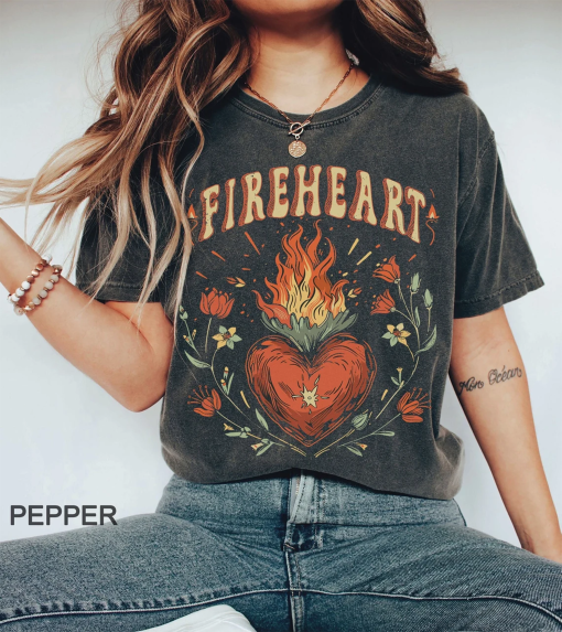 Vintage Fire-heart Shirt, To Whatever End t-shirt, SJM quotes, Throne of Glass t-shirt, Comfort Colors® , SJM tee, You do not yield t-shirt