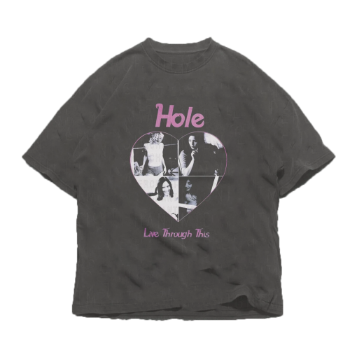 Hole Band T-shirt, Comfort Colors Premium Cotton Shirt, Oversized band tee, Hole Love through this Shirt, Band graphic tees, Goth shirts